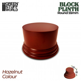 Round Block Plinth 5.5 cm - Hazelnut Brown
