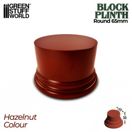 Round Block Plinth 6.5 cm - Hazelnut Brown