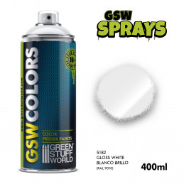 Sprühlack Weiß Glänzend 400ml | Spraydosen Weiß Glänzend