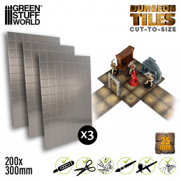 Baldosas de mazmorra 25mm | Dungeon Tiles 25mm