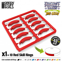 Anelli di abilità di Blood Bowl 40mm Rosso | Blood Bowl Skill rings