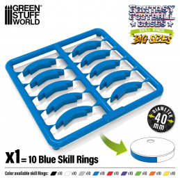 Anelli di abilità di Blood Bowl 40mm Blu | Blood Bowl Skill Rings