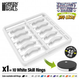 Skill Rings 40mm Weiss| Blood Bowl Skill Rings