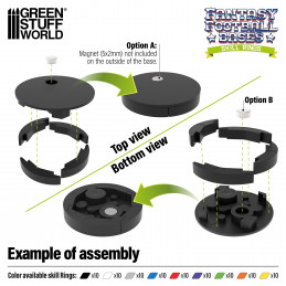 Anelli di abilità di Blood Bowl Nero | Blood Bowl Skill rings 32mm