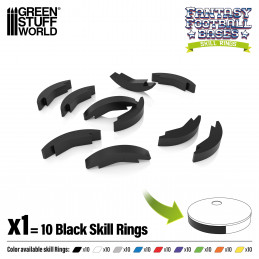 Anelli di abilità di Blood Bowl Nero | Blood Bowl Skill rings 32mm