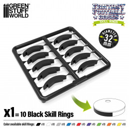 Anelli di abilità di Blood Bowl Nero | Blood Bowl Skill rings 32mm