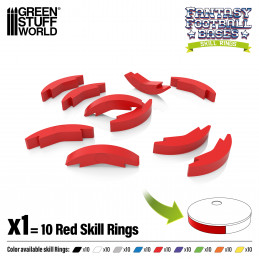 Anelli di abilità di Blood Bowl 32mm Rosso | Blood Bowl Skill rings 32mm
