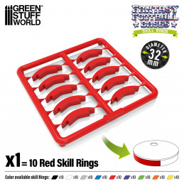 Anelli di abilità di Blood Bowl 32mm Rosso | Blood Bowl Skill rings 32mm