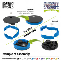 Anelli di abilità di Blood Bowl 32mm Blu | Blood Bowl Skill rings 32mm