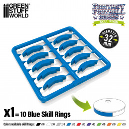 Anelli di abilità di Blood Bowl 32mm Blu | Blood Bowl Skill rings 32mm