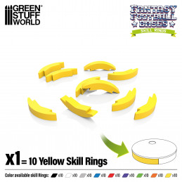 Anelli di abilità di Blood Bowl 32mm Giallo | Blood Bowl Skill rings 32mm