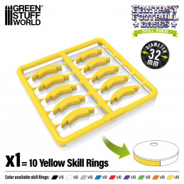 Anelli di abilità di Blood Bowl 32mm Giallo | Blood Bowl Skill rings 32mm