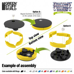 Anelli di abilità di Blood Bowl 32mm Giallo | Blood Bowl Skill rings 32mm