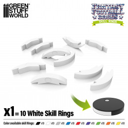 Anelli di abilità di Blood Bowl 32mm Bianco | Blood Bowl Skill rings 32mm
