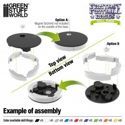 Anelli di abilità di Blood Bowl 32mm Bianco | Blood Bowl Skill rings 32mm