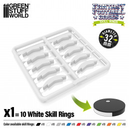 Anelli di abilità di Blood Bowl 32mm Bianco | Blood Bowl Skill rings 32mm