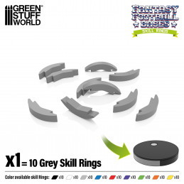 Anelli di abilità di Blood Bowl 32mm Grigio | Blood Bowl Skill rings 32mm
