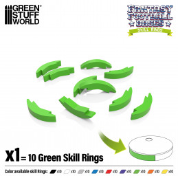 Anelli di abilità di Blood Bowl 32mm Verde | Blood Bowl Skill rings 32mm
