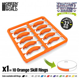 Anelli di abilità di Blood Bowl 32mm Arancione | Blood Bowl Skill rings 32mm