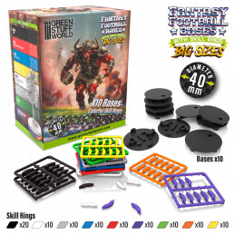 Blood Bowl Miniaturbasen mit Skill Rings | Blood Bowl Bases mit Skill-Ringen