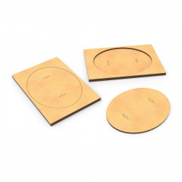 Adattatore base MDF - Ovale 170x105 mm a rettangolare