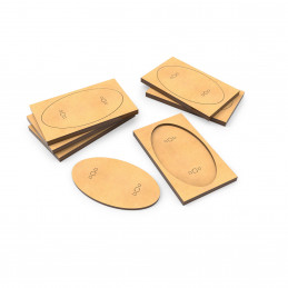 MDF Base adapter - Oval 90x52mm to Rectangular 100x60mm