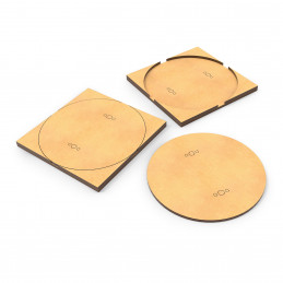 MDF Base adapter - Round 100mm to Square