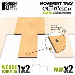 Plateaux de Mouvement MDF Old World Slimfit 60x120mm 1x2