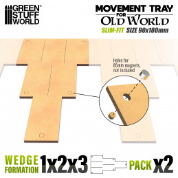 MDF Movement Trays Old World Slimfit 180x90mm 1x2x3