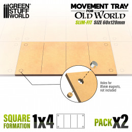 Plateaux de Mouvement MDF - Slimfit 120x60mm