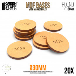 30 mm runde MDF Basen