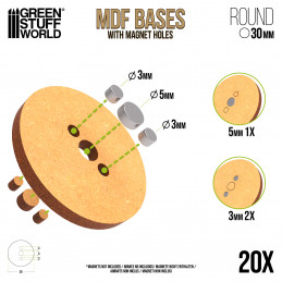 MDF Bases - Round 30 mm