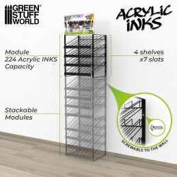 GSW Acryltinten mit Pipetten Display Rack | Acryl-Tinten Rack 30ml