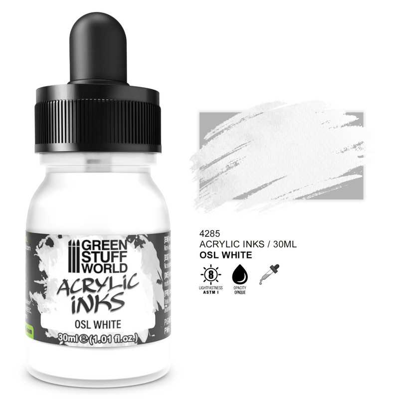 Opaque Flüssige Acrylfarbe - OSL Weiß | Acryltinte Opaque Flüssige Acrylfarbe - OSL Weiß | Acryltinte