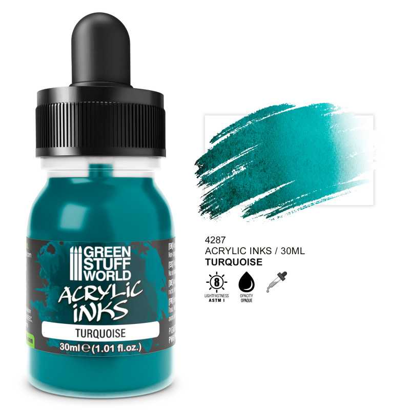 Acrylic Ink Opaque- Turquoise | Acrylic Inks
