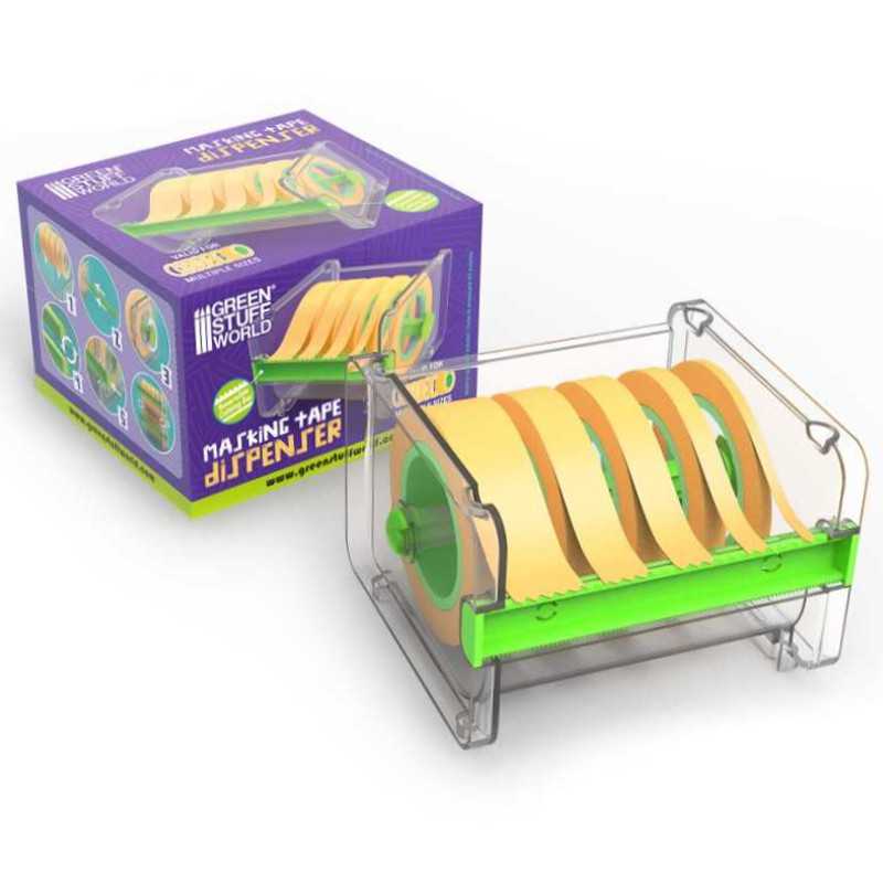 Tape dispenser for masking tape
