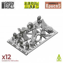 Set impreso en 3D - Cuervos Artículos de resina