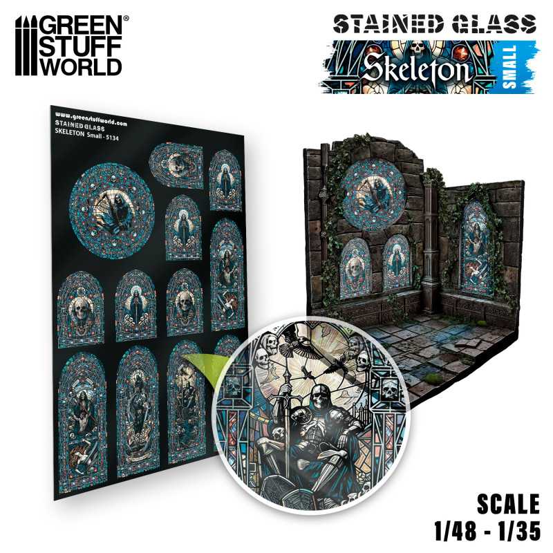 Skeleton Stained Glass - Small Skeleton Stained Glass - Small