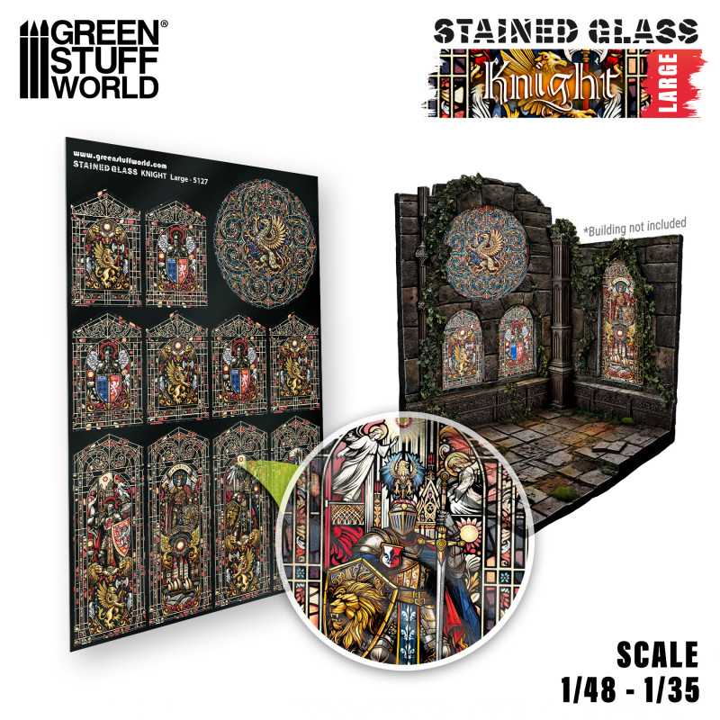 Vitraux Miniatures - Chevaliers - Grandes