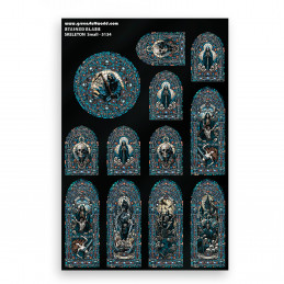 Skeleton Stained Glass - Small