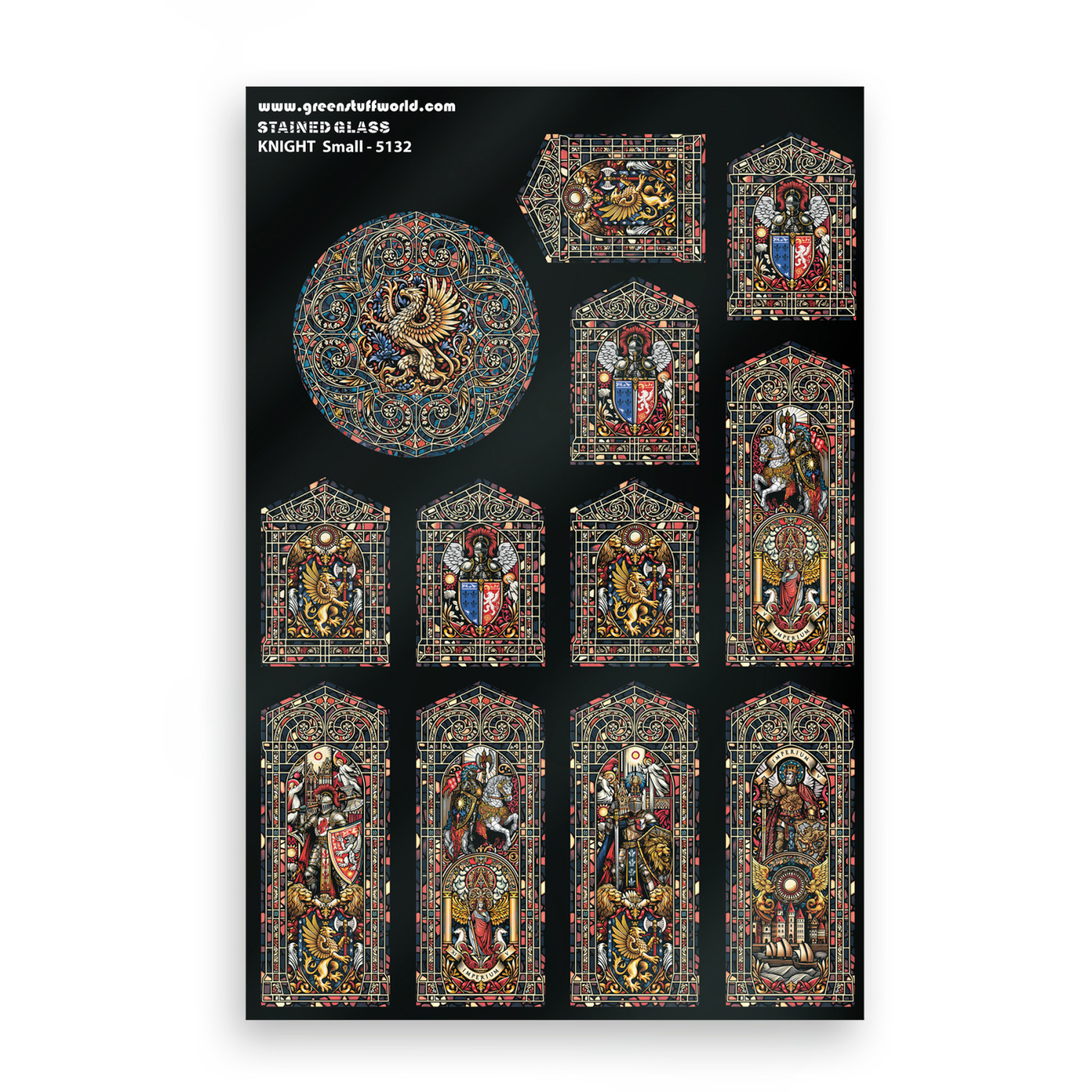 Vitraux Miniatures - Chevaliers - Petites - GSW