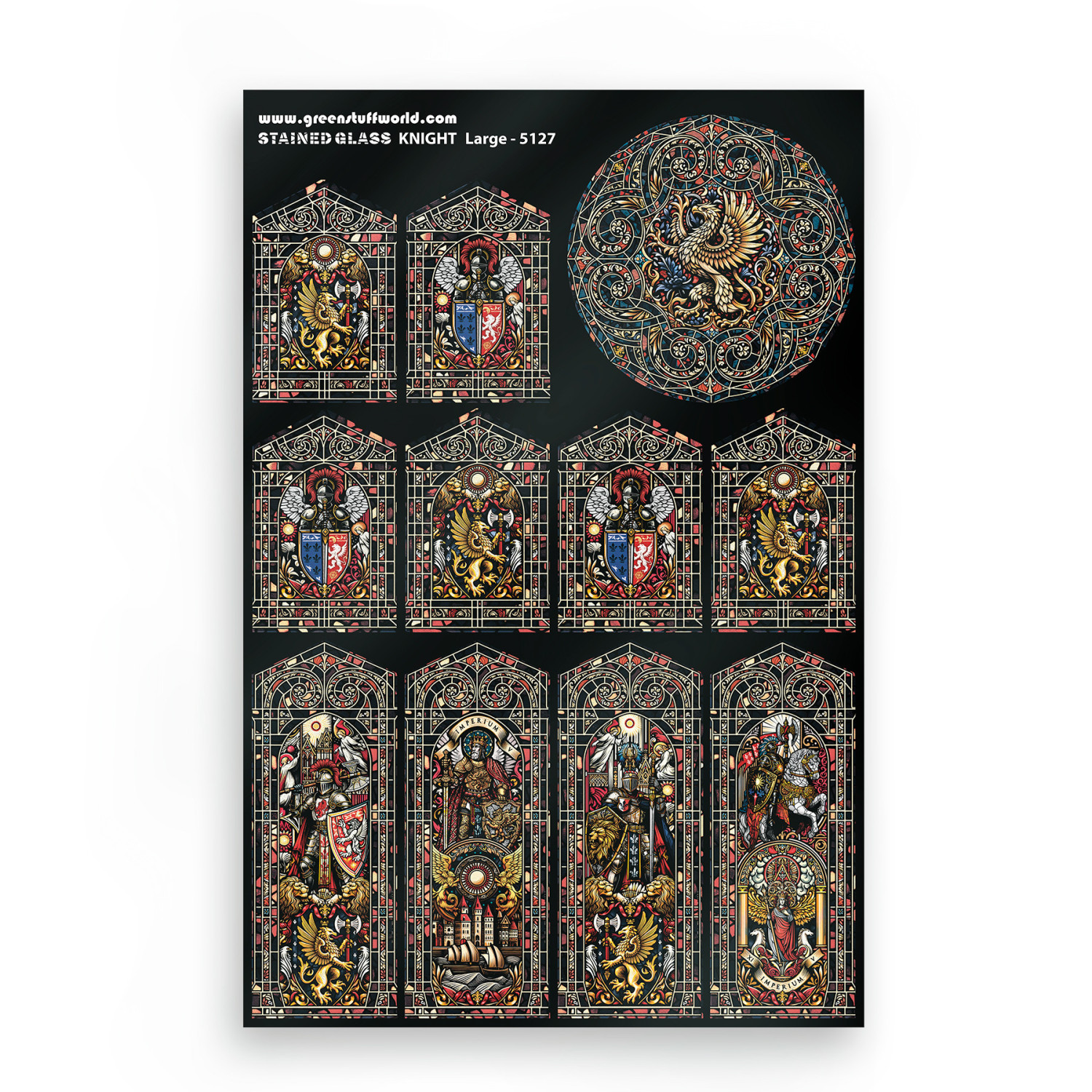 Vitraux Miniatures - Chevaliers - Grandes - GSW