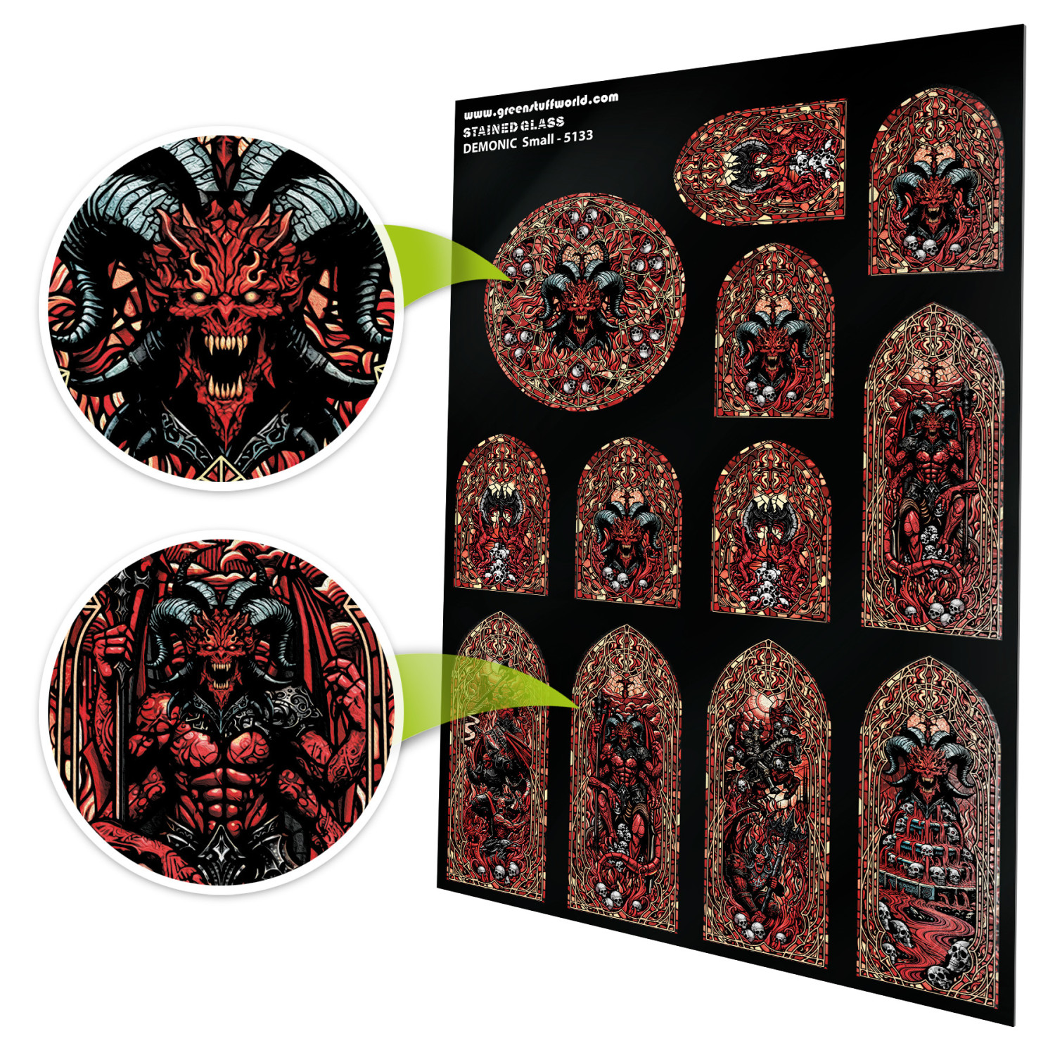 Vitraux Miniatures - Démons - Petites - GSW
