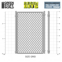 Set imprimé en 3D - Grille Simple Torsion 70mm