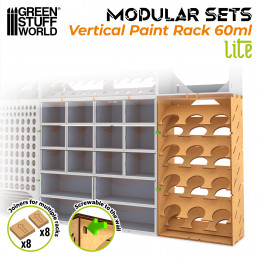 Vertical Paint Organizer 60ml - LITE | MDF Wood Displays