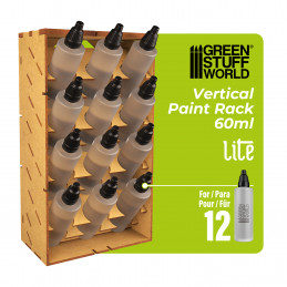 Vertical Paint Organizer 60ml - LITE | MDF Wood Displays
