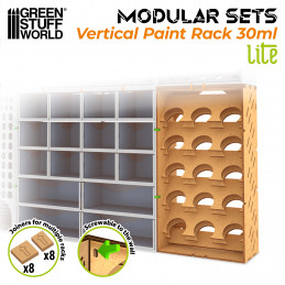 Vertical Paint Organizer 30ml - LITE | MDF Wood Displays