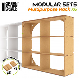 MDF Multipurpose Rack x6 | MDF Wood Displays
