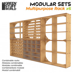 MDF Multipurpose Rack x6 | MDF Wood Displays