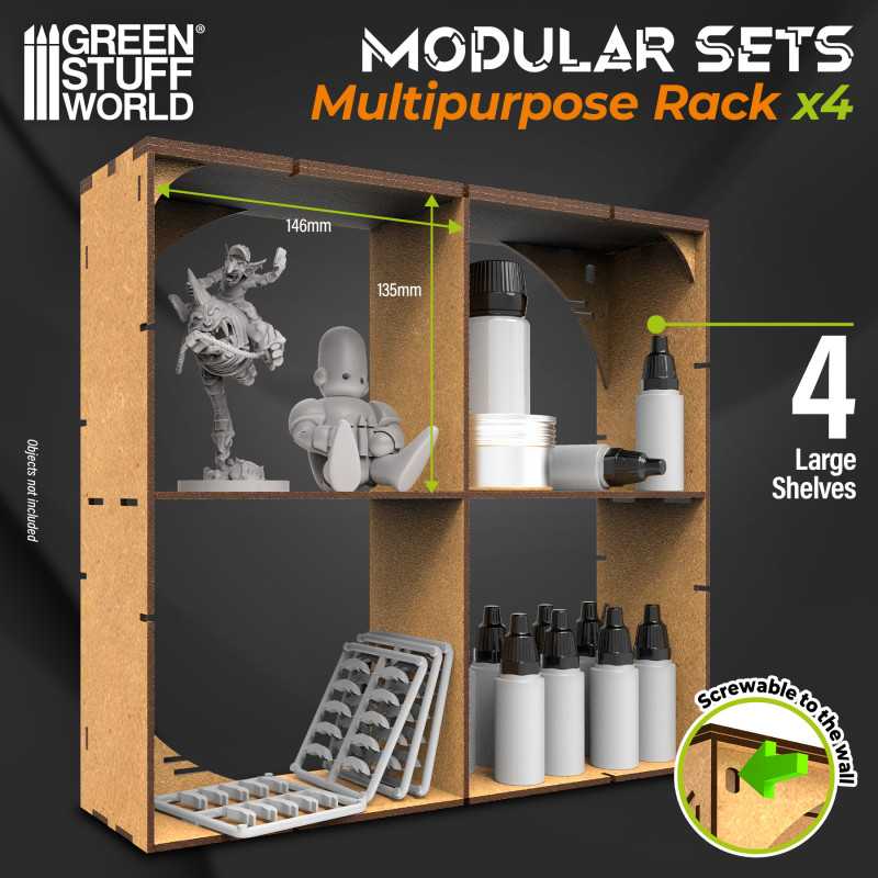 Cassettiera Multiuso MDF x4 | Legno MDF Cassettiera Multiuso MDF x4 | Legno MDF